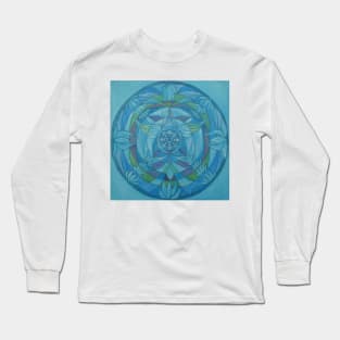 Throat chakra angel free-hand mandala Long Sleeve T-Shirt